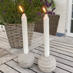 Rustik Beton Lysestage - Blge