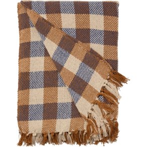 Recycled Cotton Plaid - Royal Blue/Coffee