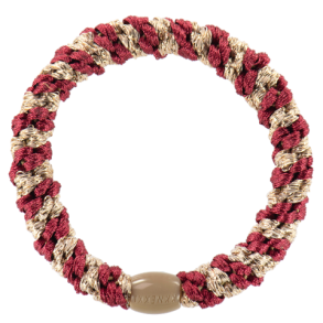 Kknekki Hrelastik - Bordeaux light beige glitter stripe