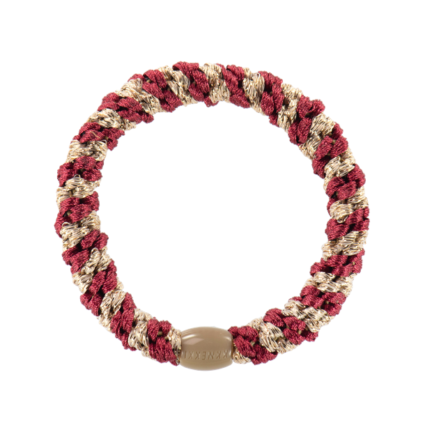 Kknekki Hrelastik - Bordeaux light beige glitter stripe