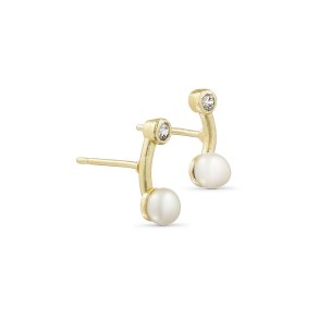 restikker - perle og zirkon - guld