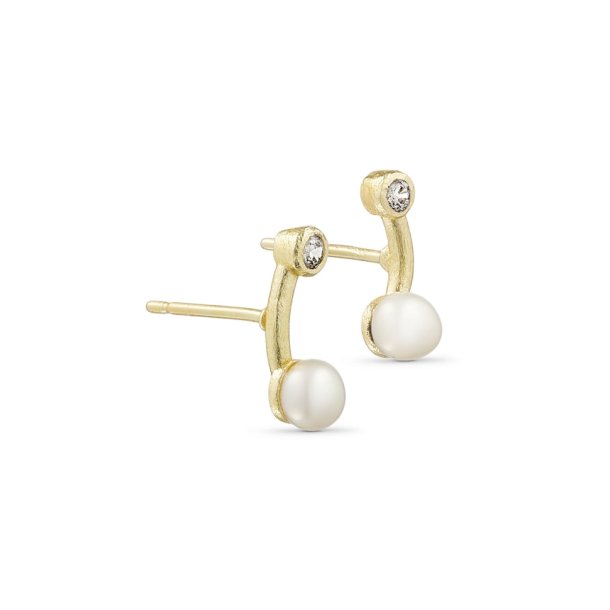 restikker - perle og zirkon - guld