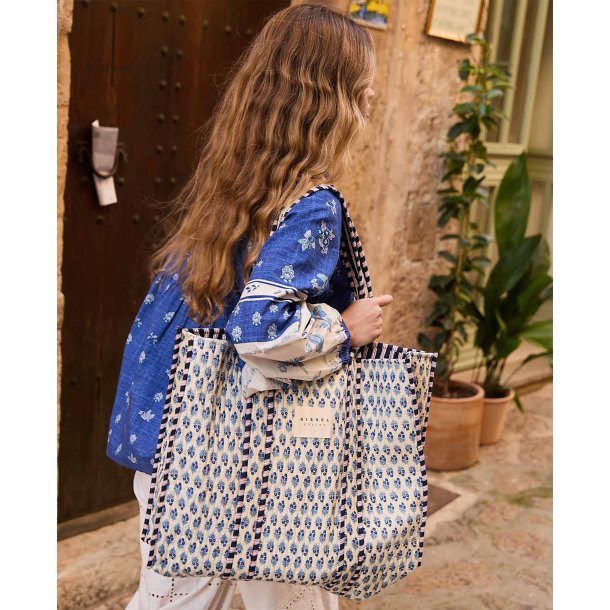 Shopper - Boho Blue Flower