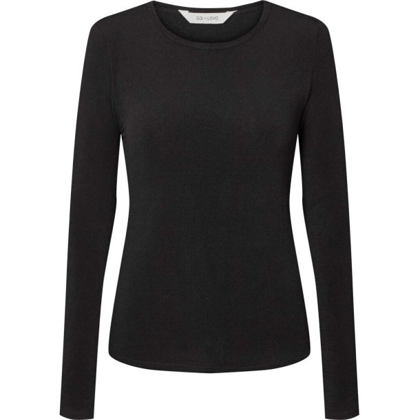 "Thyra" Bluse - Uld/viscose - Black