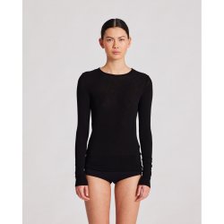 "Thyra" Bluse - Uld/viscose - Black