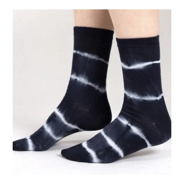 Organic Socks - "Tie-Dye "Navy - Cream" One Size 37-41