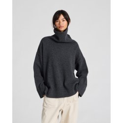 Lux Soft Rullekravestrik - Dark Grey - 100% uld