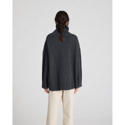 Lux Soft Rullekravestrik - Dark Grey - 100% uld