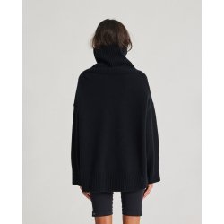 Lux Soft Rullekravestrik - Sort - 100% uld