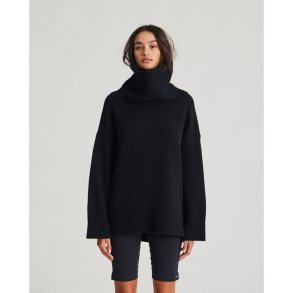 Lux Soft Rullekravestrik - Sort - 100% uld