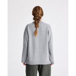 Lux Soft Striksweater - Grey - 100% uld