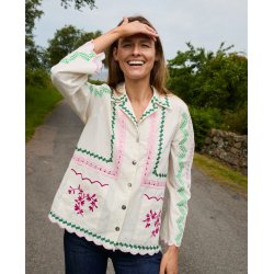 Eco. Jakke - Cream - Broderi