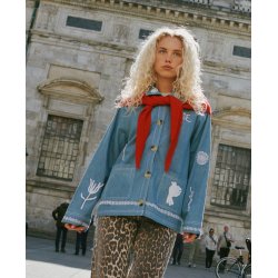 Eco. Jakke - Denim - Broderi