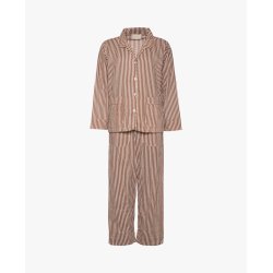 Pyjamas st - Brun/hvid stribe 