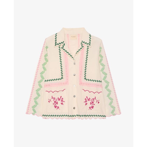 Eco. Jakke - Cream - Broderi