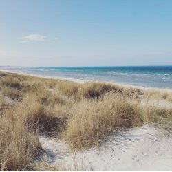 Lykke Ls Trklde - "Bl Sandstrand" - Silke/Bomuld 