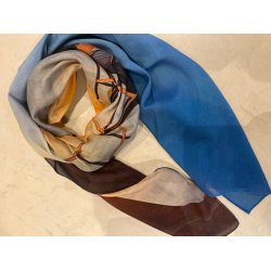 Lykke L�s� T�rkl�de - " Badebro i aftenstemning" - Silke/Bomuld 