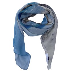 Lykke Ls Trklde - "Bl Sandstrand" - Silke/Bomuld 