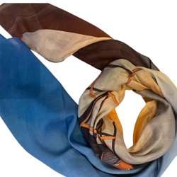 Lykke L�s� T�rkl�de - " Badebro i aftenstemning" - Silke/Bomuld 